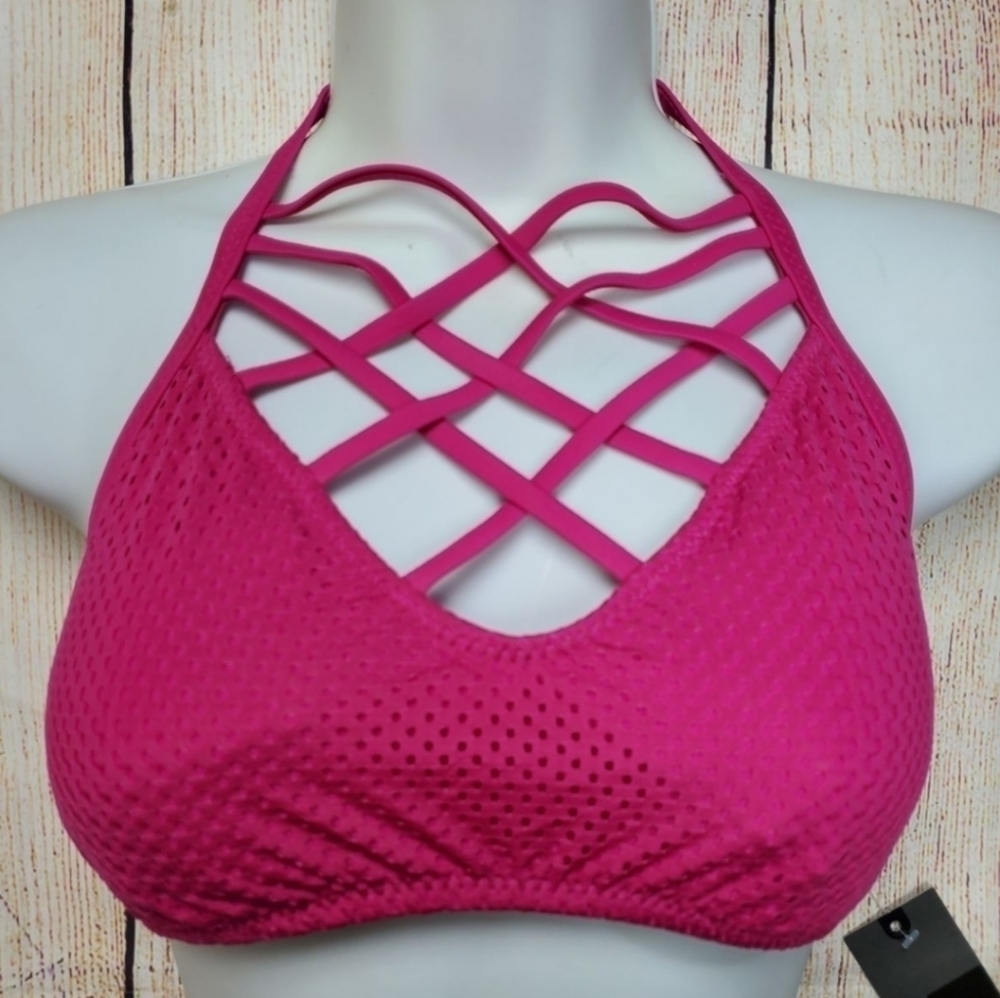 MOSSIMO Fuchsia‎ Pink Bikini Top